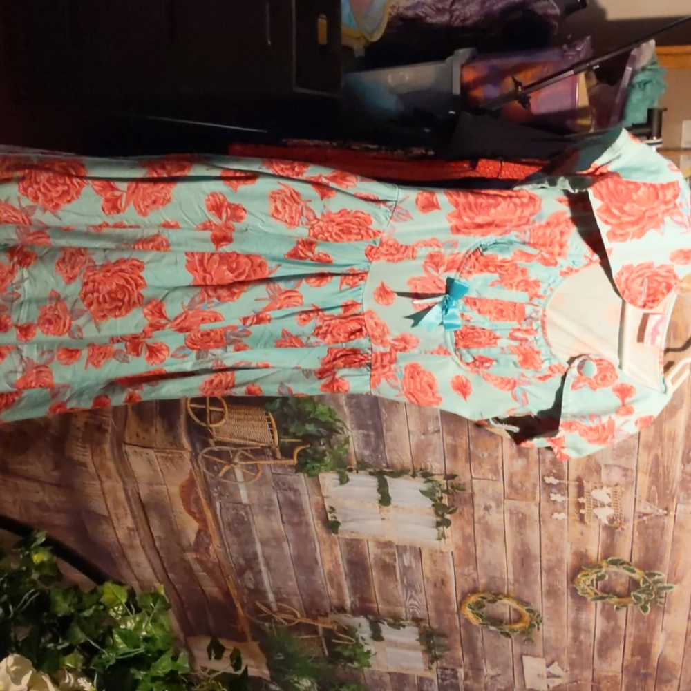 Pinup girl clothing floral dress large